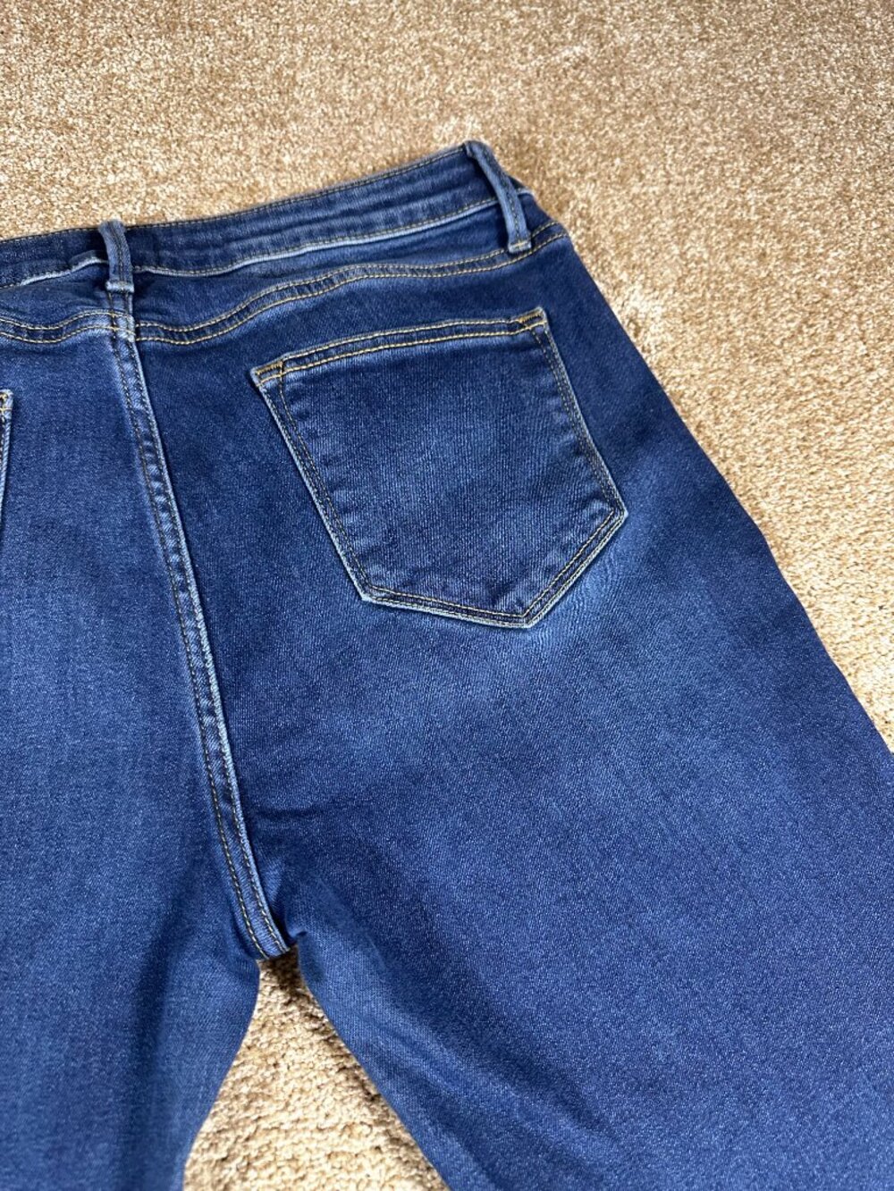 Driftwood Wyatt High Rise Button Fly Flare Jeans Size 32 Dark Wash - Picture 9 of 10